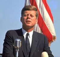 JFK delivering a speech