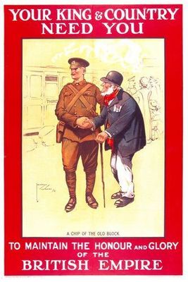 A World War I British Empire recruitment poster.