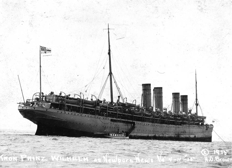 Kronprinz Wilhelm in Hampton Roads, April 11, 1915