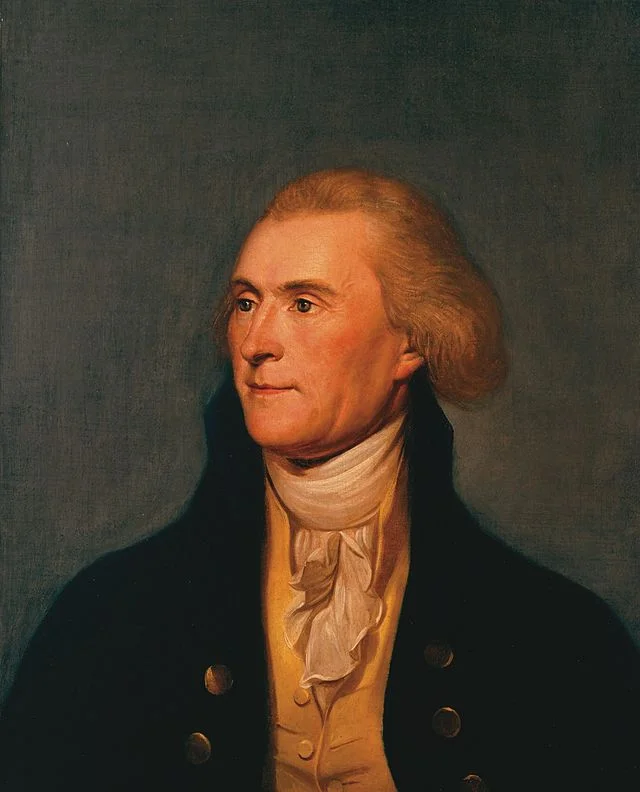A portrait of Thomas Jefferson from 1791. At the time Jefferson was Secretary of State. Painted by Charles Willson Peale.