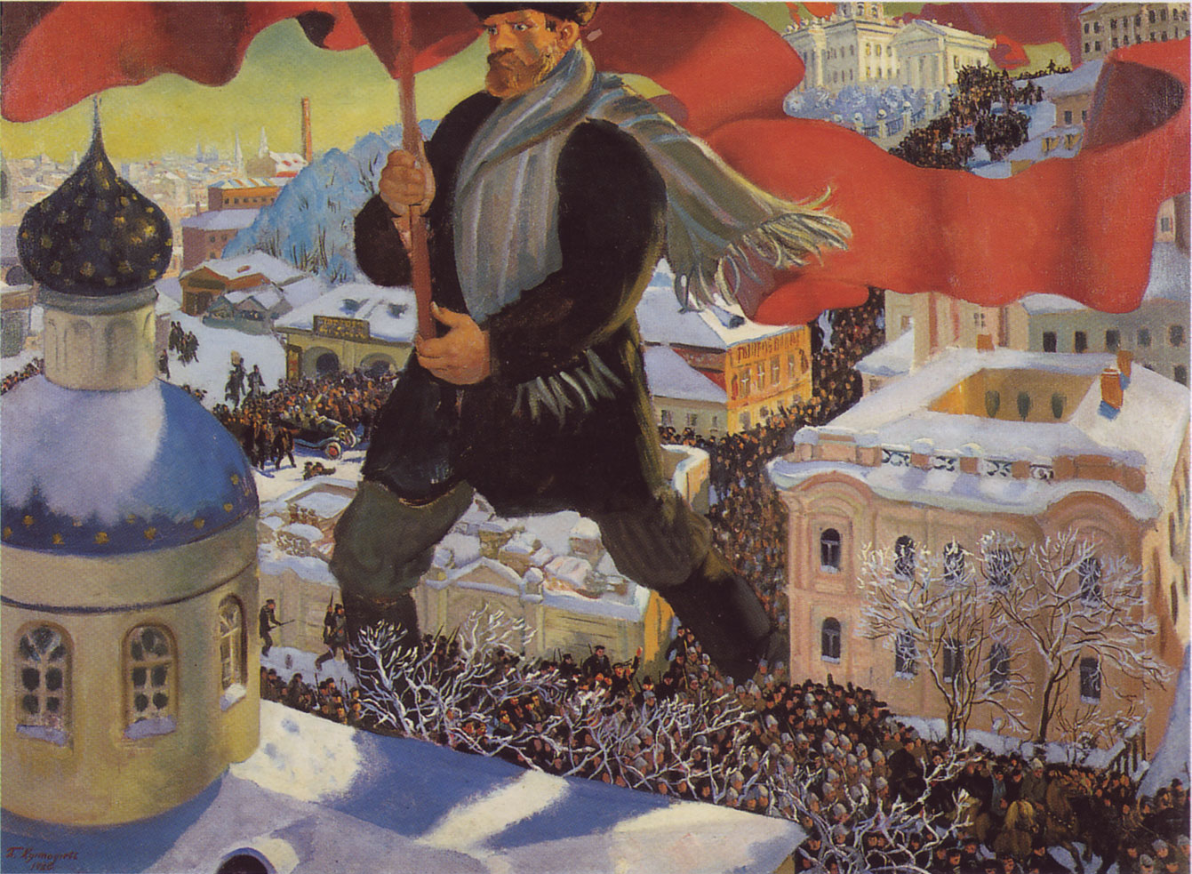 The Bolshevik by Boris Kustodiev. 1920.