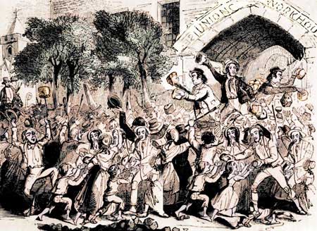 A riot/attack outside a poorhouse - in this article we look at more low-level crime.
