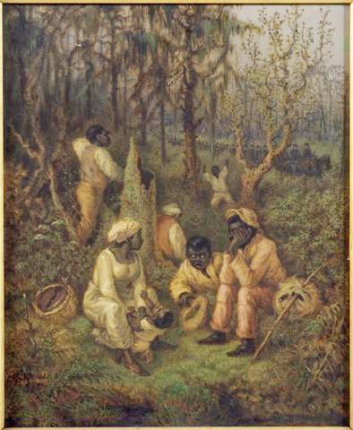 Fugitive slaves in the Dismal Swamp, Virginia. David Edward Cronin, 1888. Many fugitive slaves joined the Union Army in the US Civil War.
