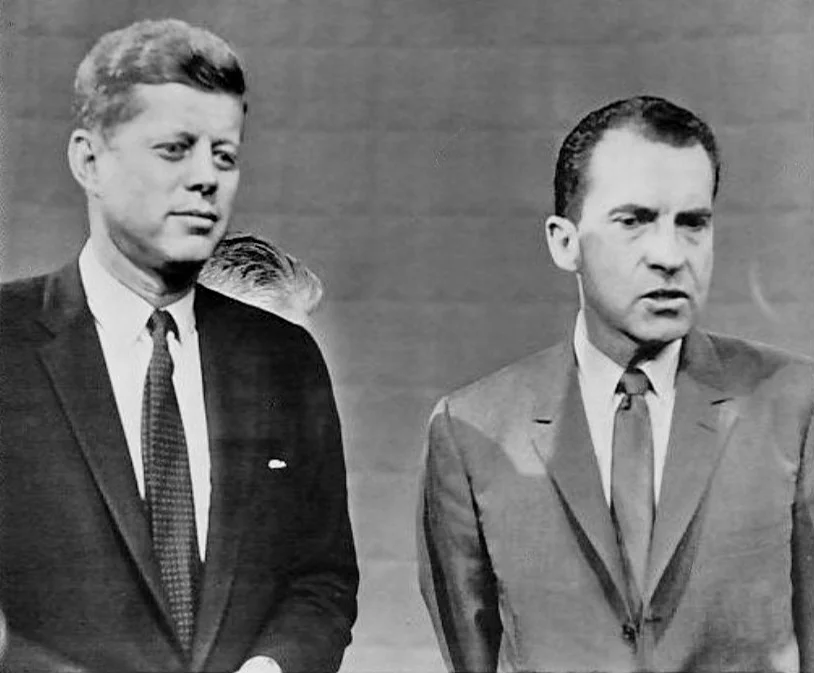 Kennedy and Nixon before the first presidential debate in September 1960.
