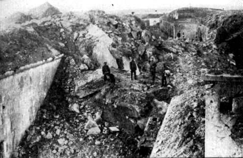 Fort Loncin in the aftermath of the battle.