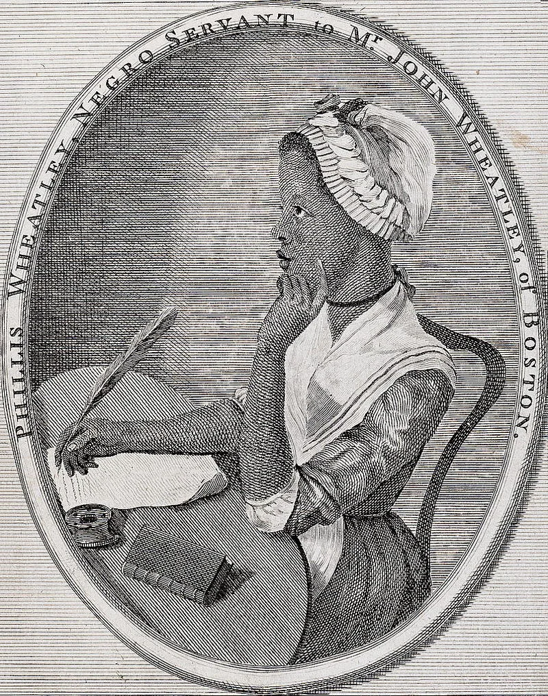The frontispiece to Phillis Wheatley's Poems on Various Subjects .