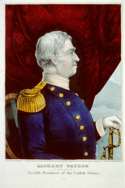 A poster of Zachary Taylor, circa 1847. He is one the presidents the White House may have helped to killed...