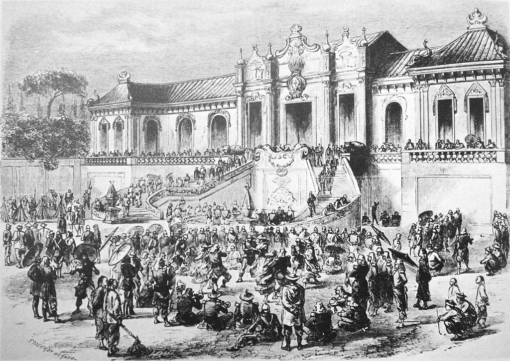 The looting of the Summer Palace by Anglo-French forces in 1860.