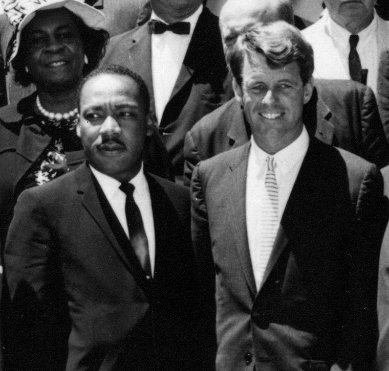 Martin Luther King, Junior and Robert F. Kennedy together in 1963.