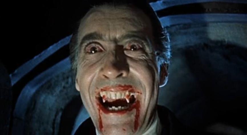 An image from the 1958 film version of Dracula . Available here .
