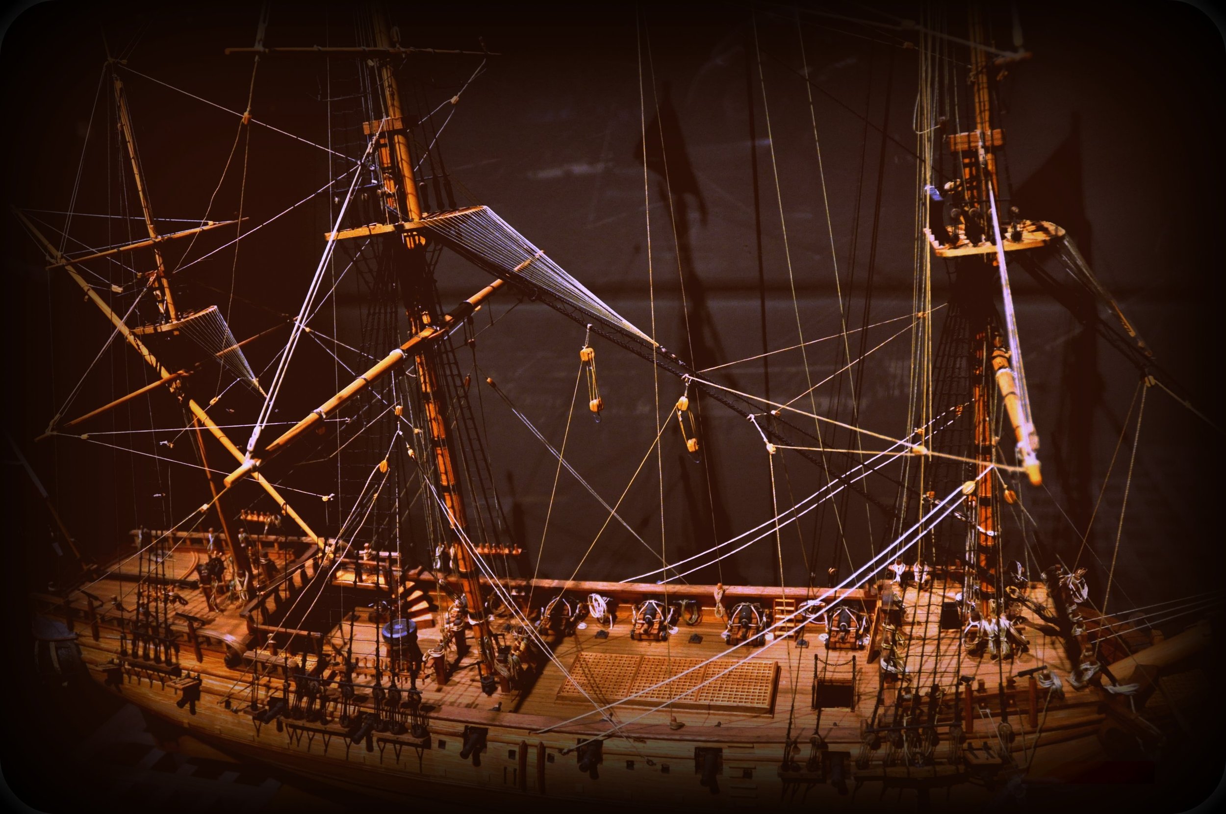 A model of the ship the Whydah Galley . Source: jjsala, available here .