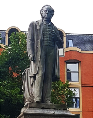 John Bright statue in Manchester, England.