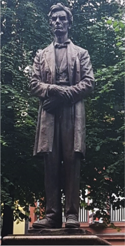 Abraham Lincoln statue in Manchester, England.