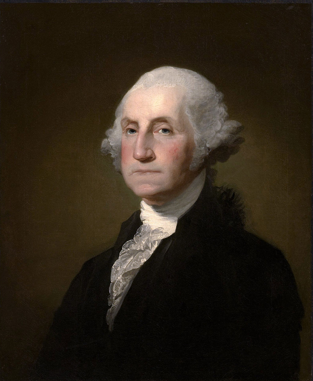 A portrait of George Washington by Gilbert Stuart, 1797.