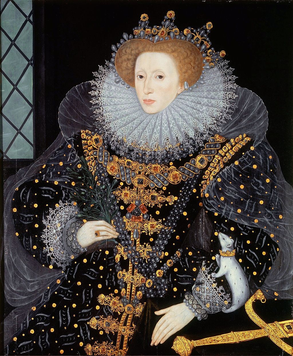 The Ermine Portrait of Elizabeth I of England.
