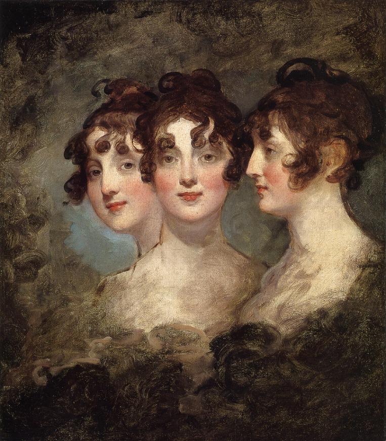 A triple portrait of Elizabeth Patterson Bonaparte. By Gilbert Stuart, 1804.