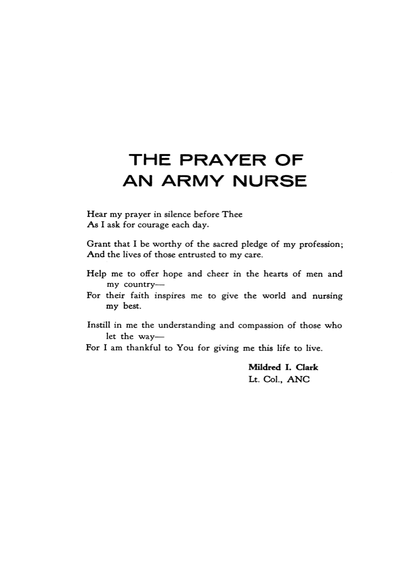The Prayer of an Army Nurse.