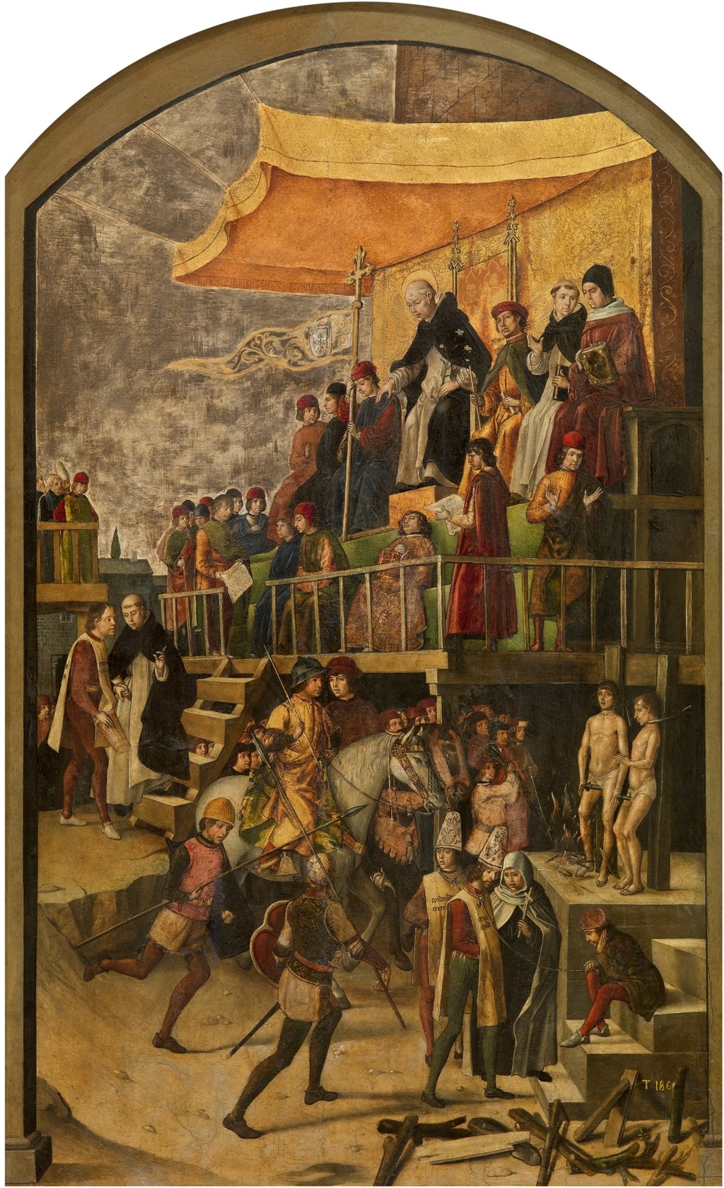 Saint Dominic presiding over an Auto-de-fe by Pedro Berruguete.