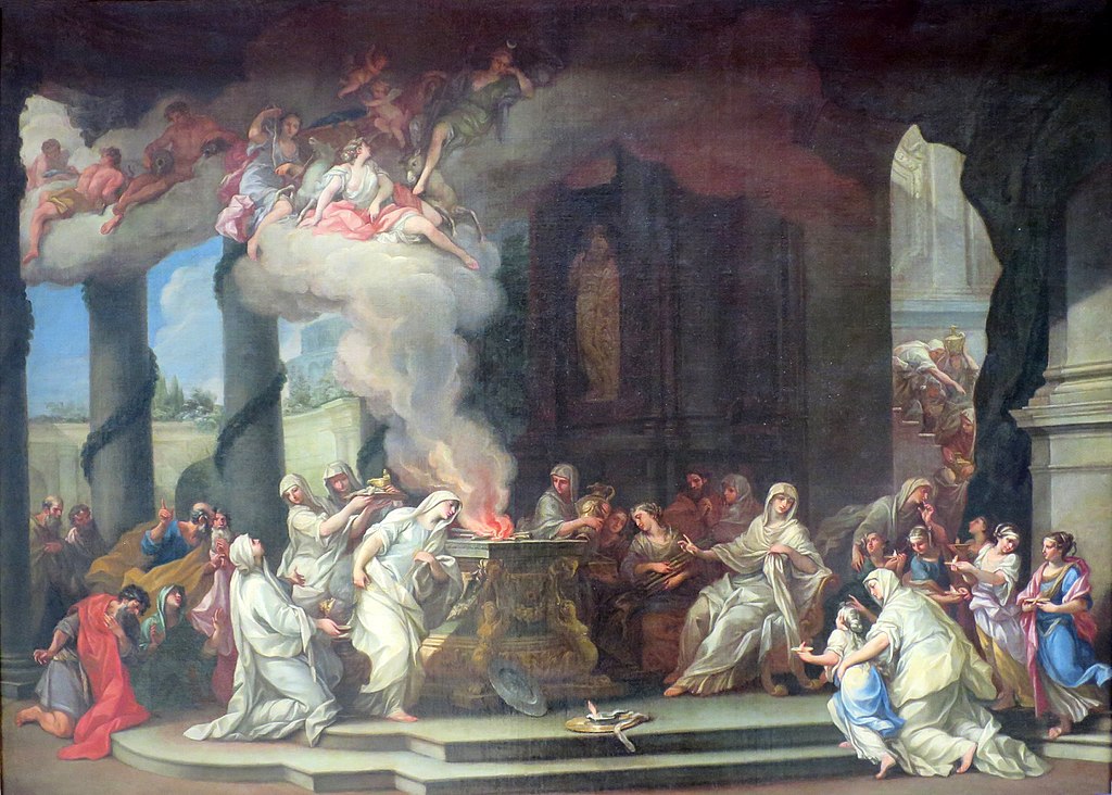 The Sacrifice of Vestal by Alessandro Marchesini, 1710s.