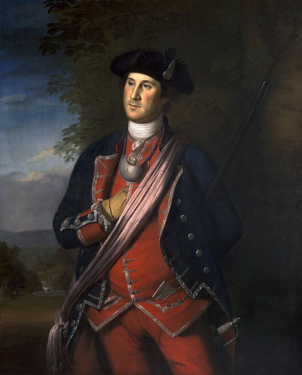A depiction of George Washington during the French and Indian War. By Charles Willson Peale.