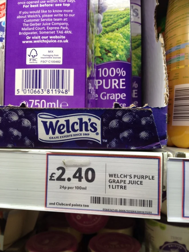 Welch's Purple Grape Juice from concentrate