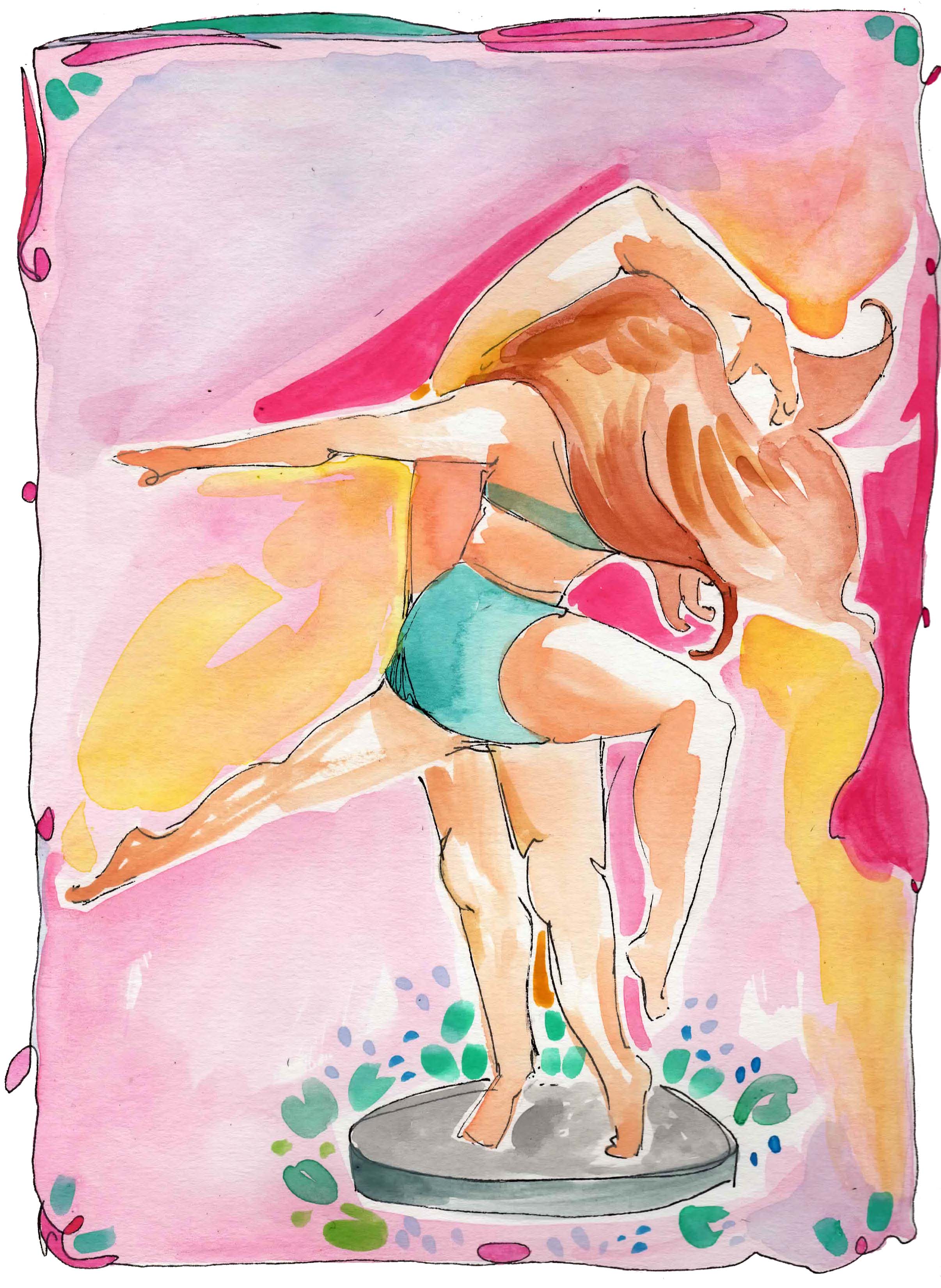 Ink and watercolor on paper, 2016