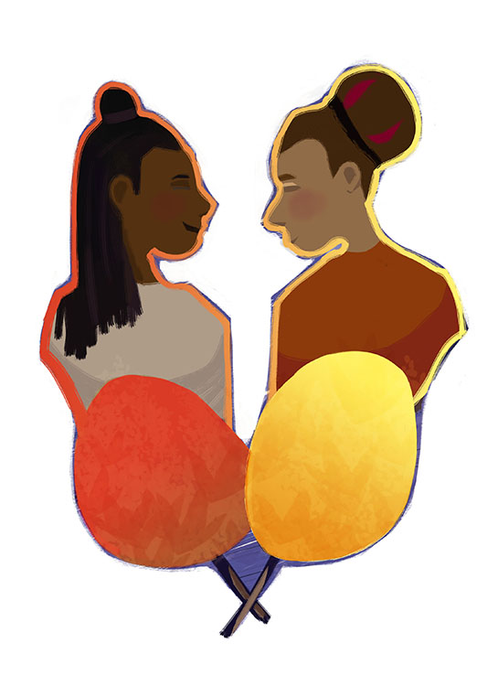 Moms connect and learn together in parent groups.