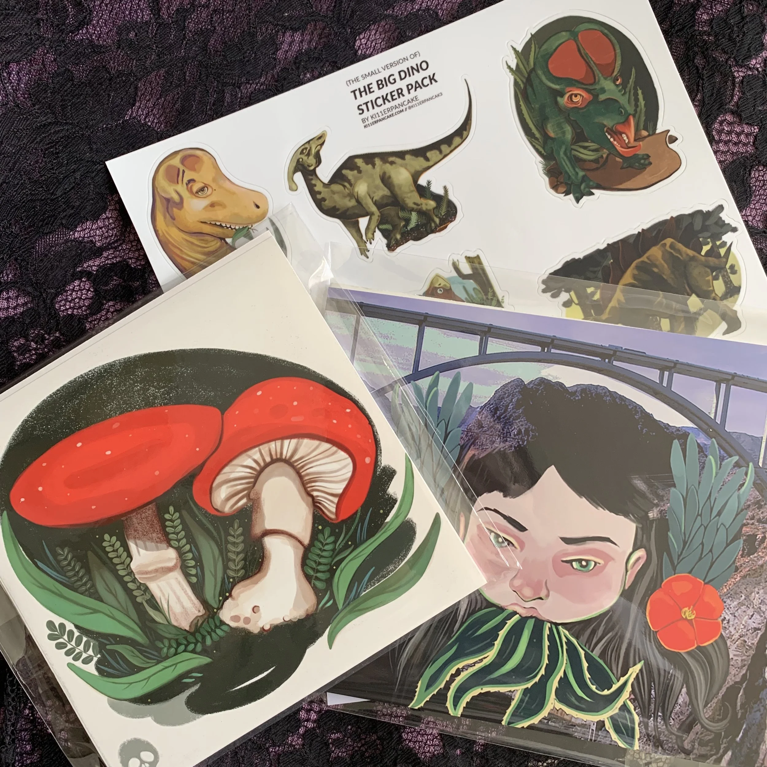 Buy Two Prints, Get a Dinosaur Sticker Sheet ($30)