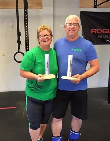  Nancy & Tim winning 2nd place each at the Festivus Games 2015