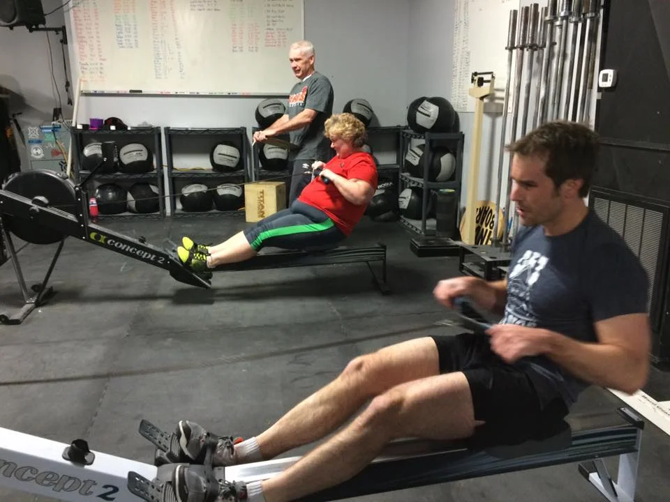 Coach Mike, Nancy and Aaron on 16.4