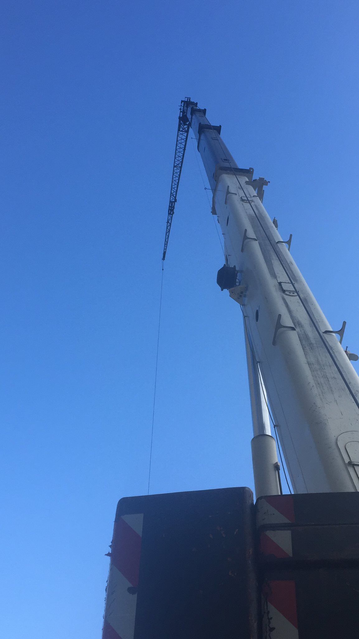 millwright work done by a mobile crane