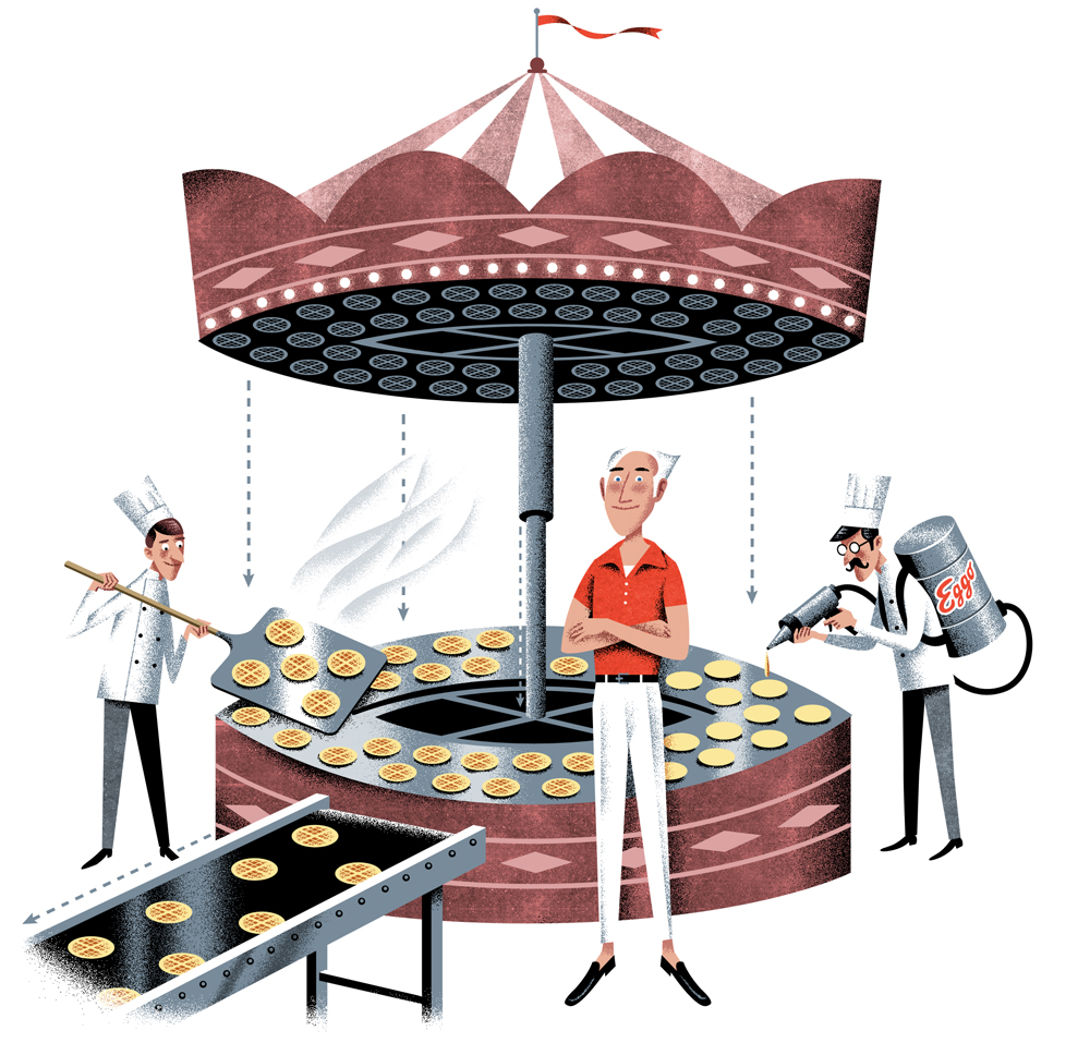Frank Dorsa's 'Waffle Machine' for Mental Floss / AD Winslow Taft