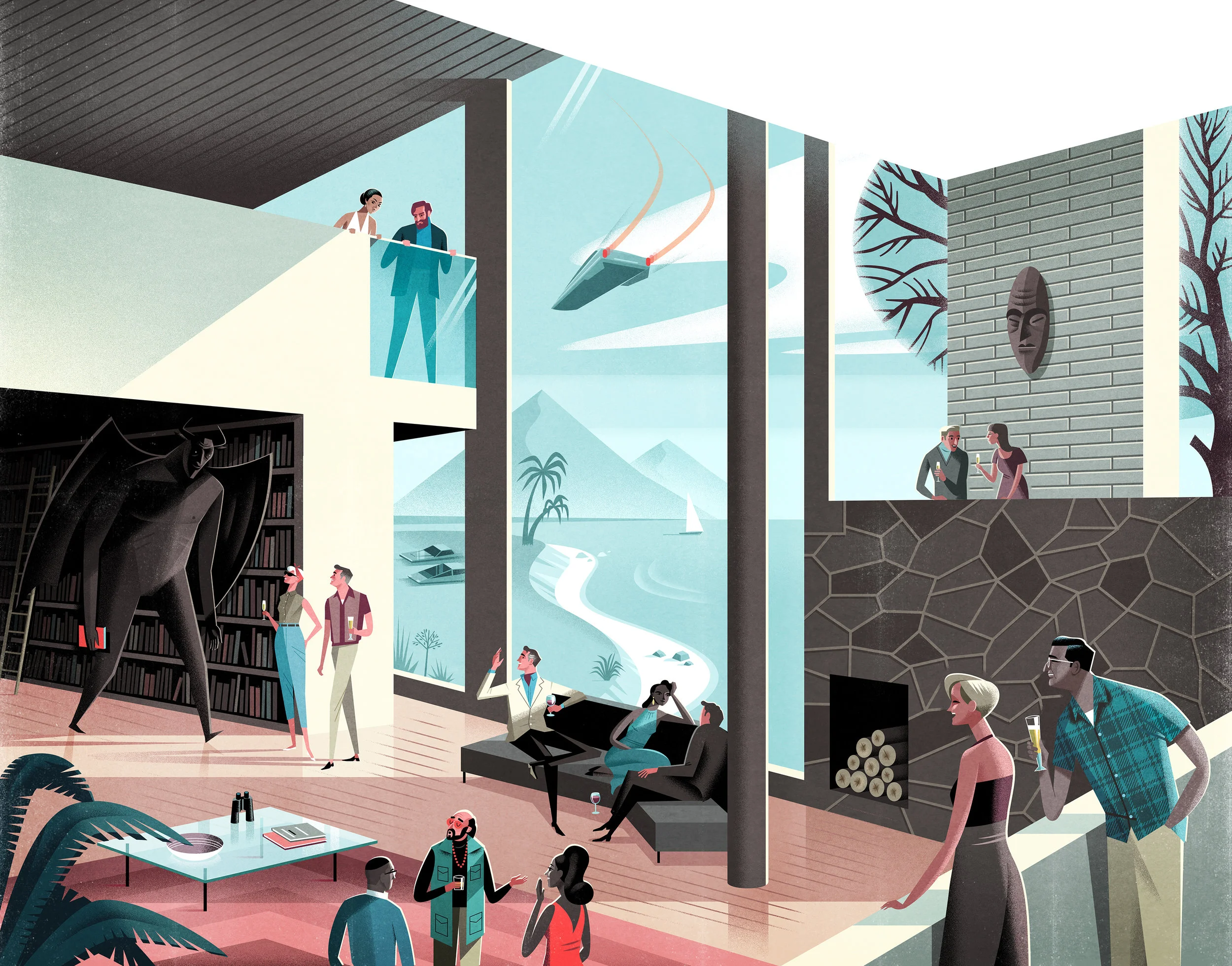 Illustrations for Arthur C. Clarke's Childhood's End (Personal work)