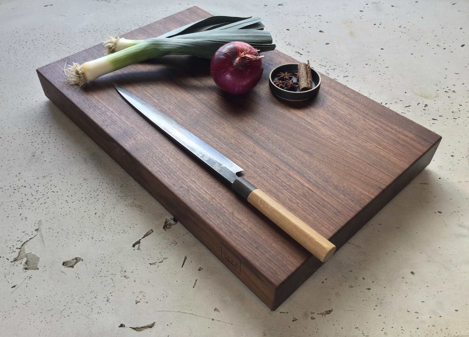 Premium Large Edge Grain Walnut Cutting Board.