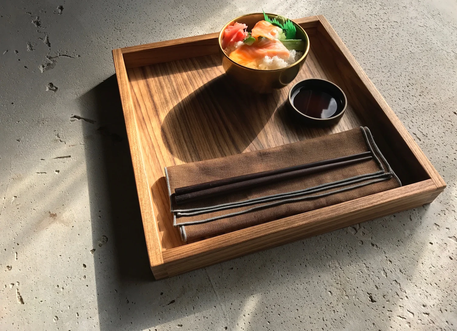 Slim Solid Burmese Teak Tray