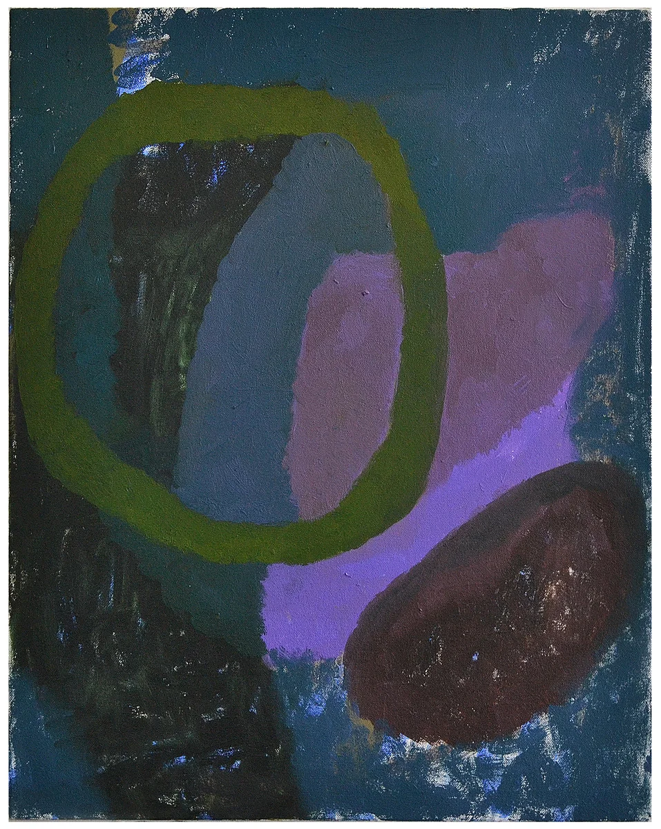 Dark green circle, oil on canvas, 20" x 16", 2013