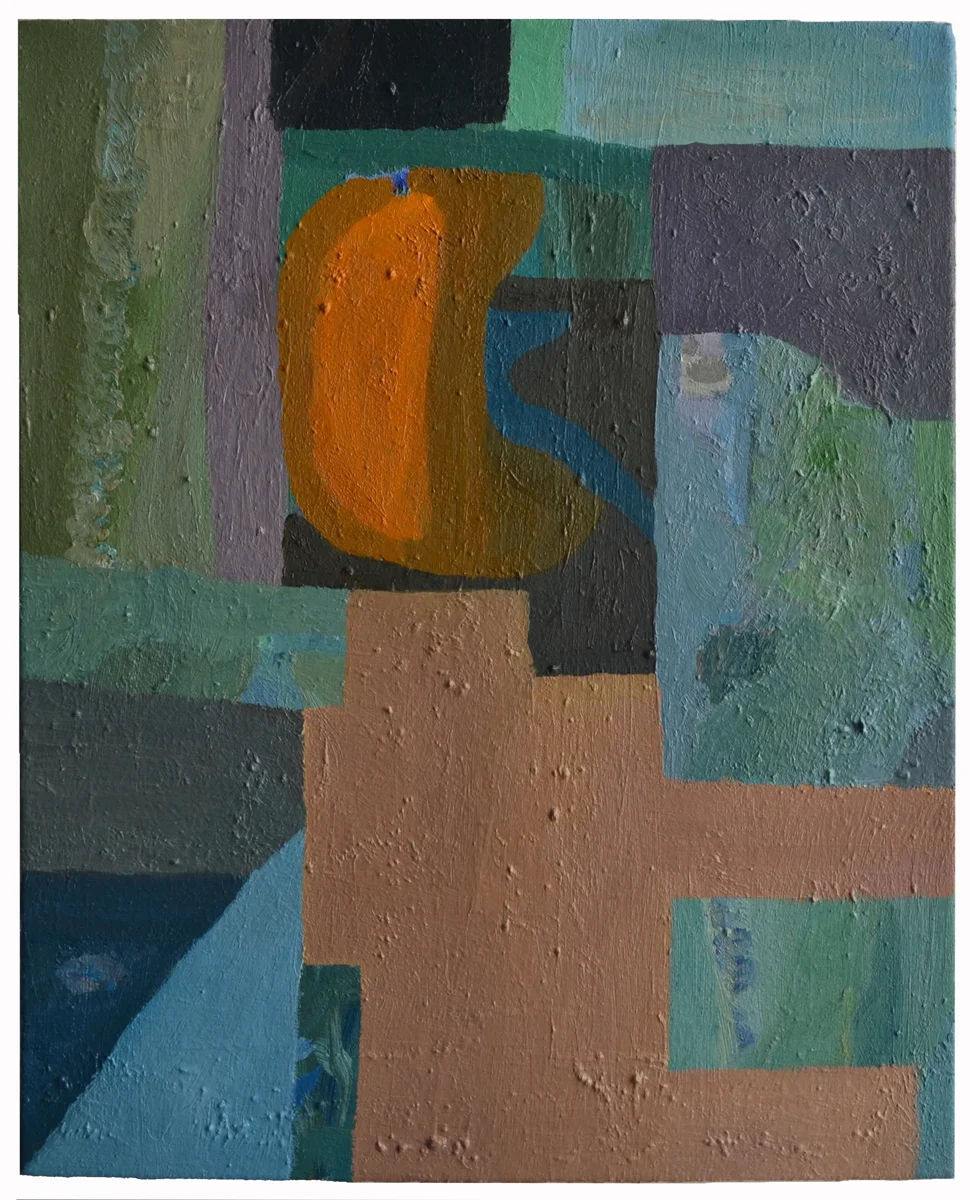 Orange sun, warm and still, oil on canvas, 20" x 16", 2015