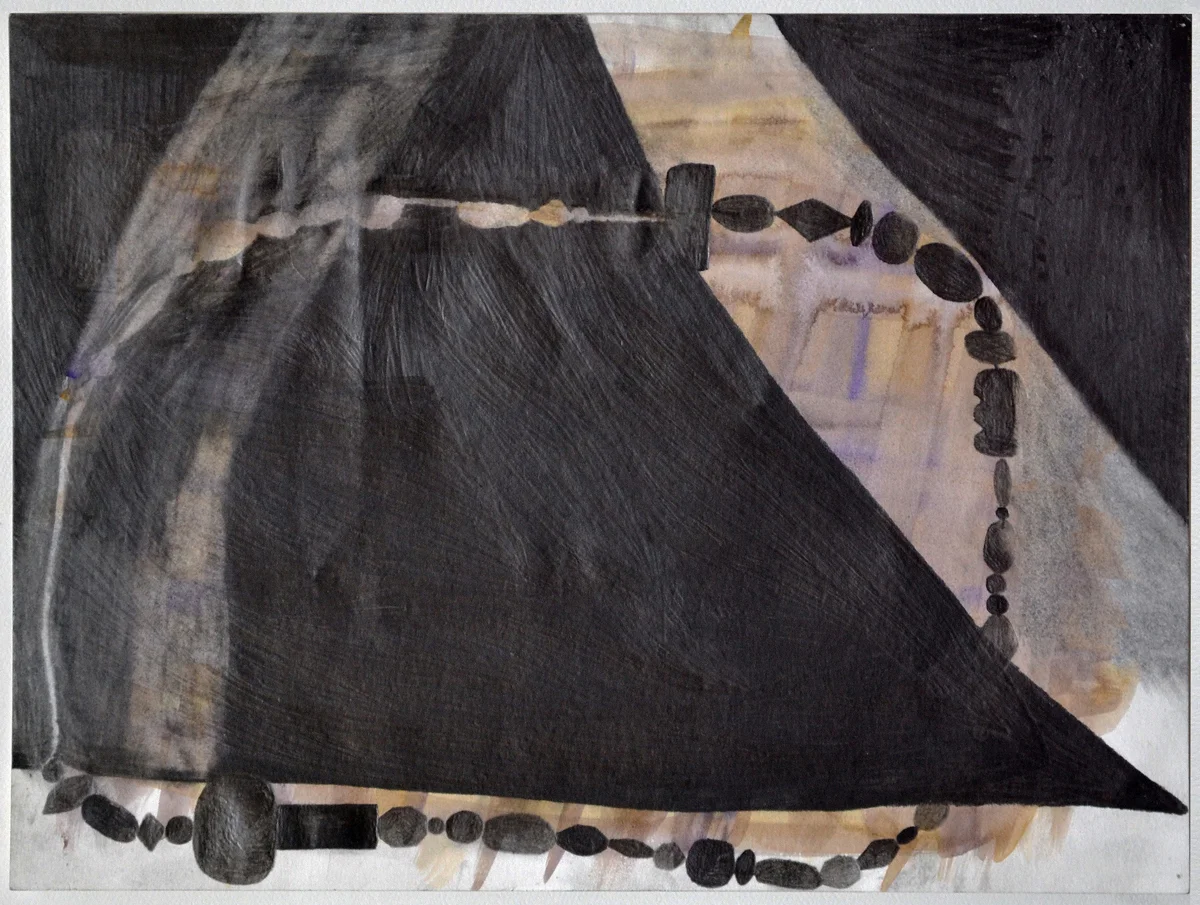 Necklace, for T & S, graphite and watercolor on paper, 8.5”x11”, 2014