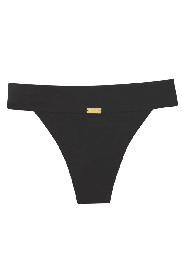 Argentina Black High Cut Rise Bikini Bottom Back View.JPG