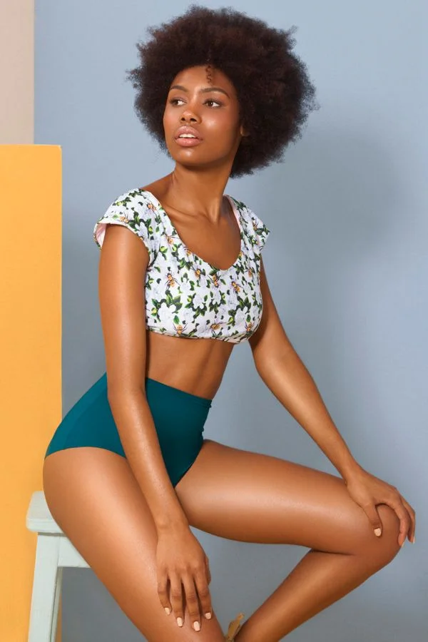 SeaReinas Barbados London Bikini Bottom High Waist Teal Green.JPG