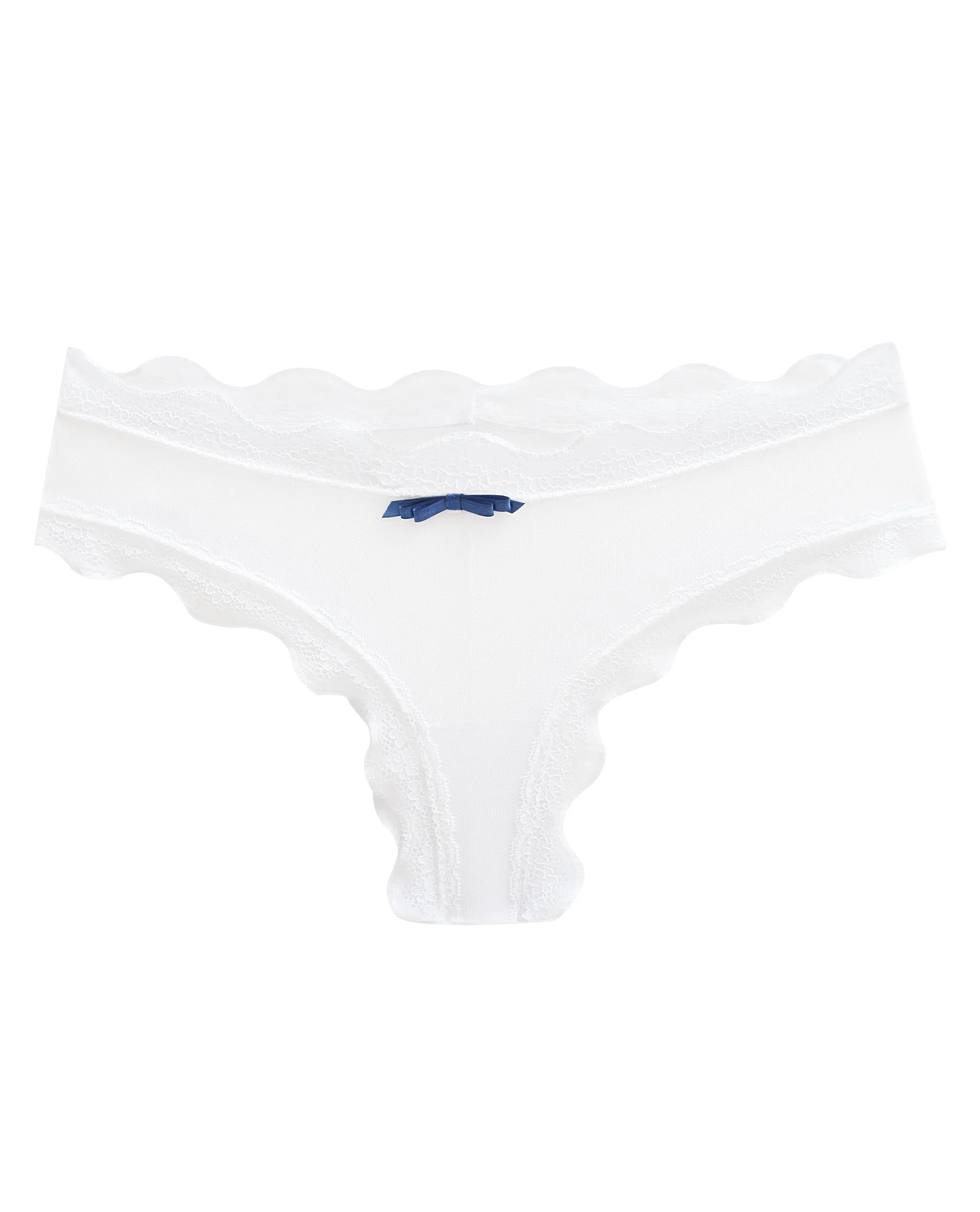 NAKED Intimates Tulle White Bridal Mesh Lace Trim Cheeky Panty Front.JPG