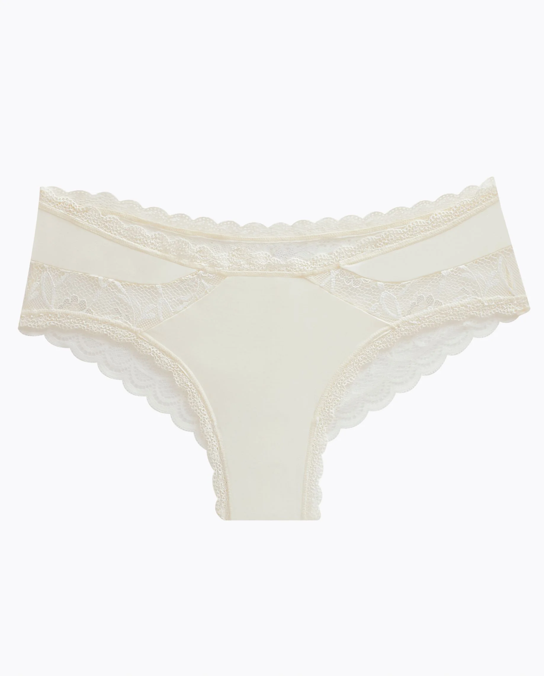 NAKED Intimates Spruce Low Rise White Bridal Lace Cheeky Panty Front.JPG