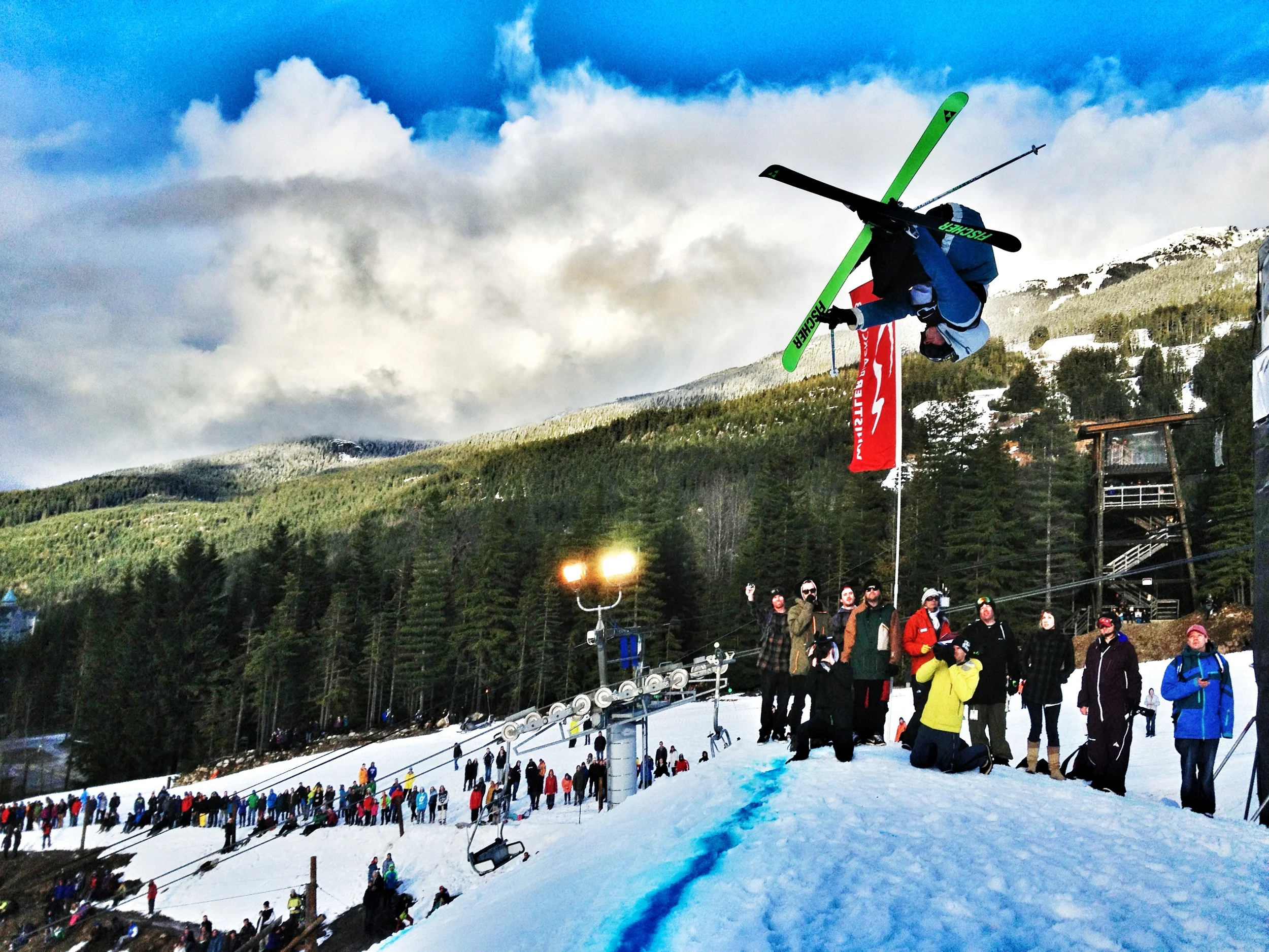 Then watching finals on the jump | Joss Christiansen with his Dub 12 double japan grab