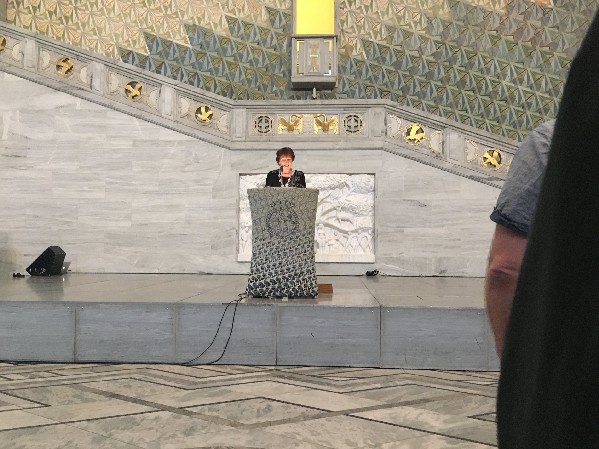 Mayor of Oslo giving us a welcome speech.&nbsp;