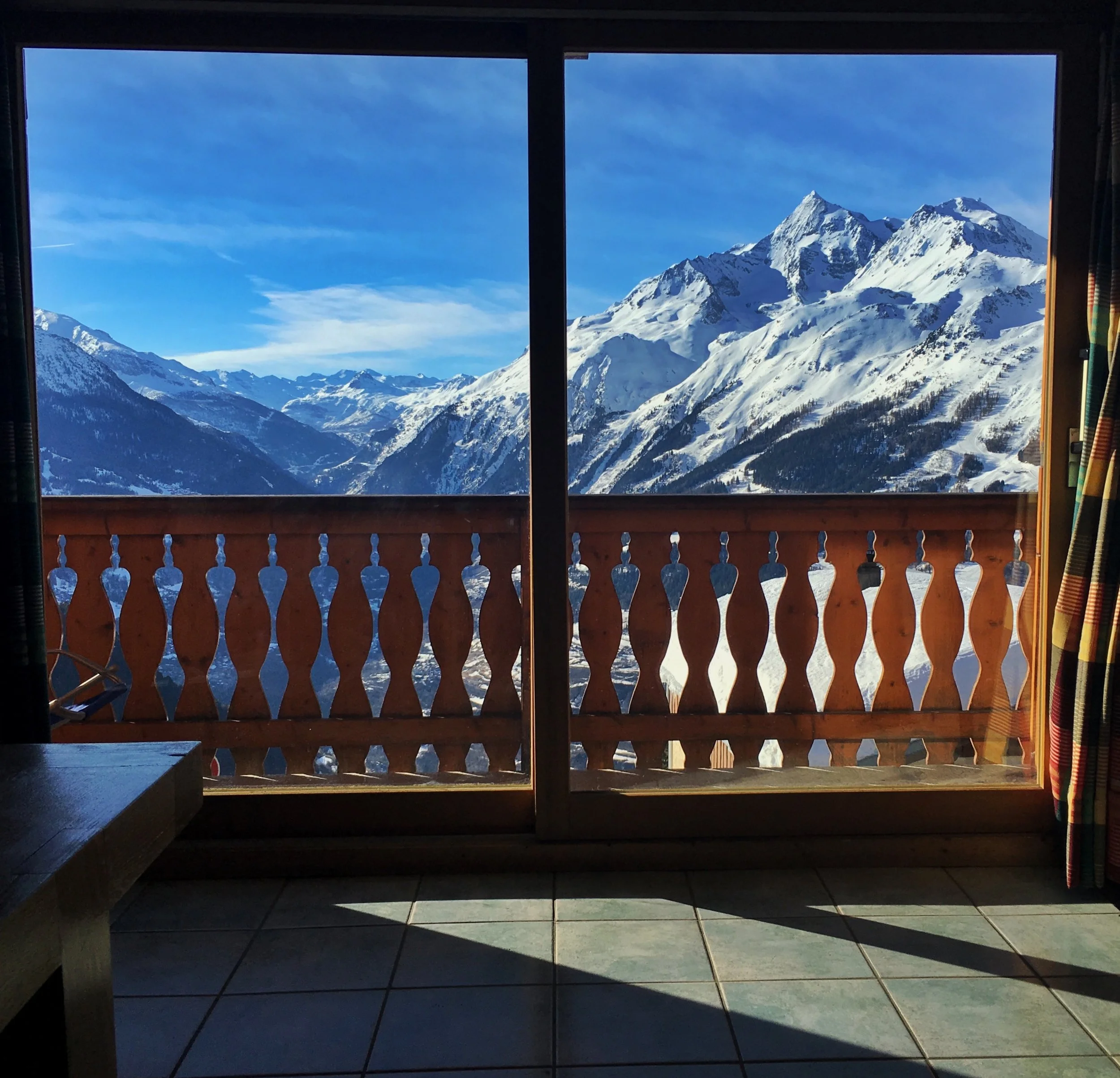 One of the best views I had to wake up to this winter in La Rosiere, France. 