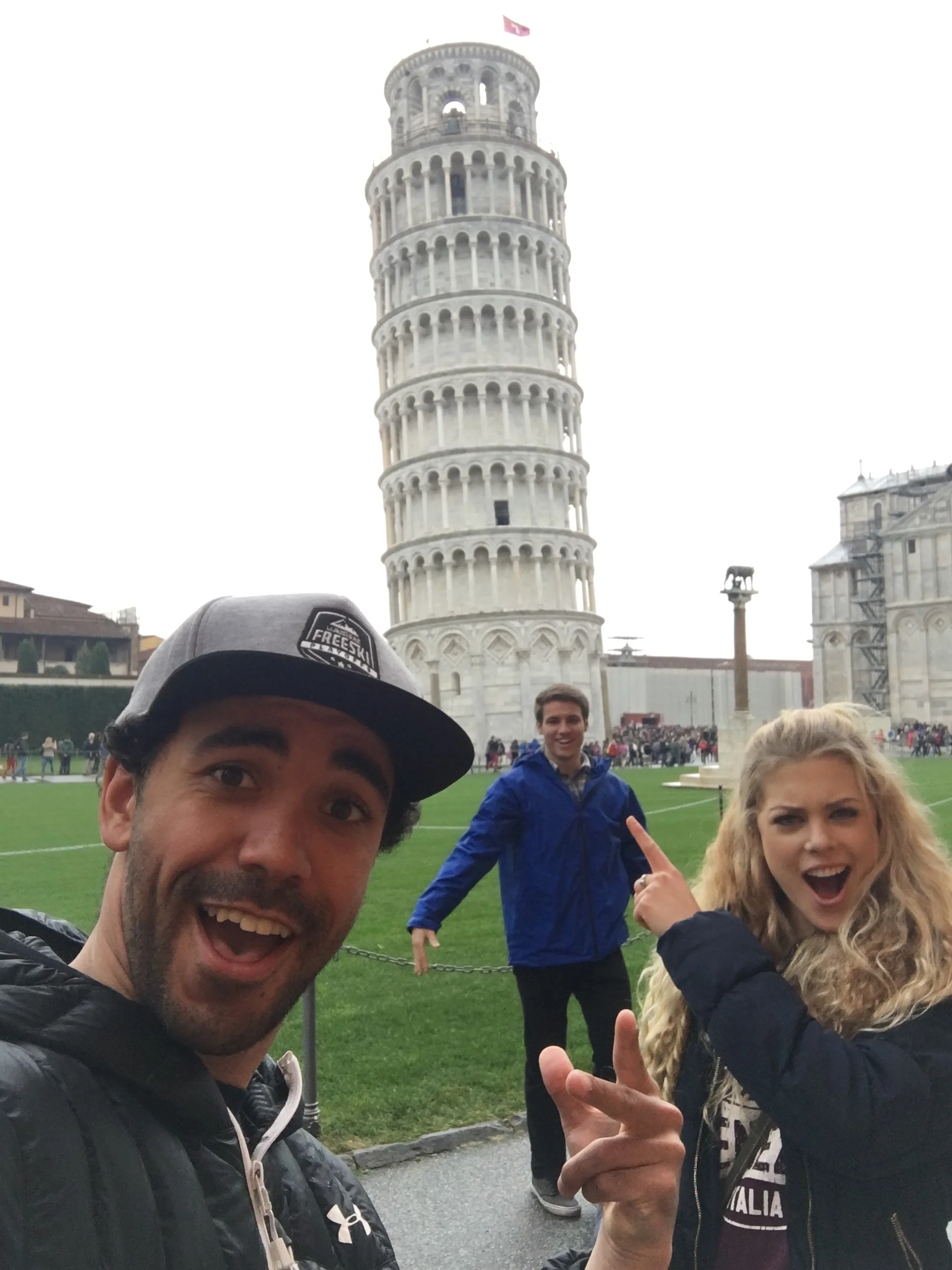 Kyle, Perry, and some weird tower. 