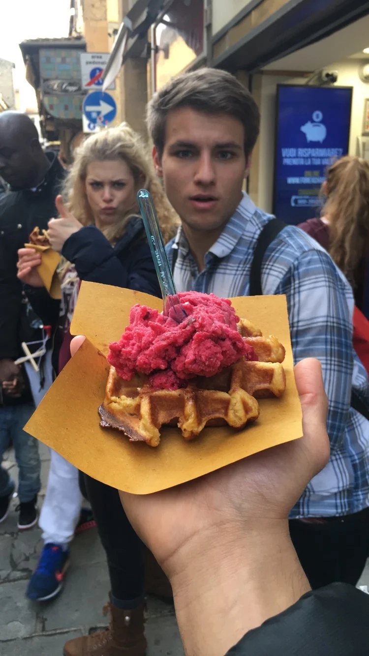 When in Italy, do yourself a favor and get a Gelato Waffle. You're welcome :)