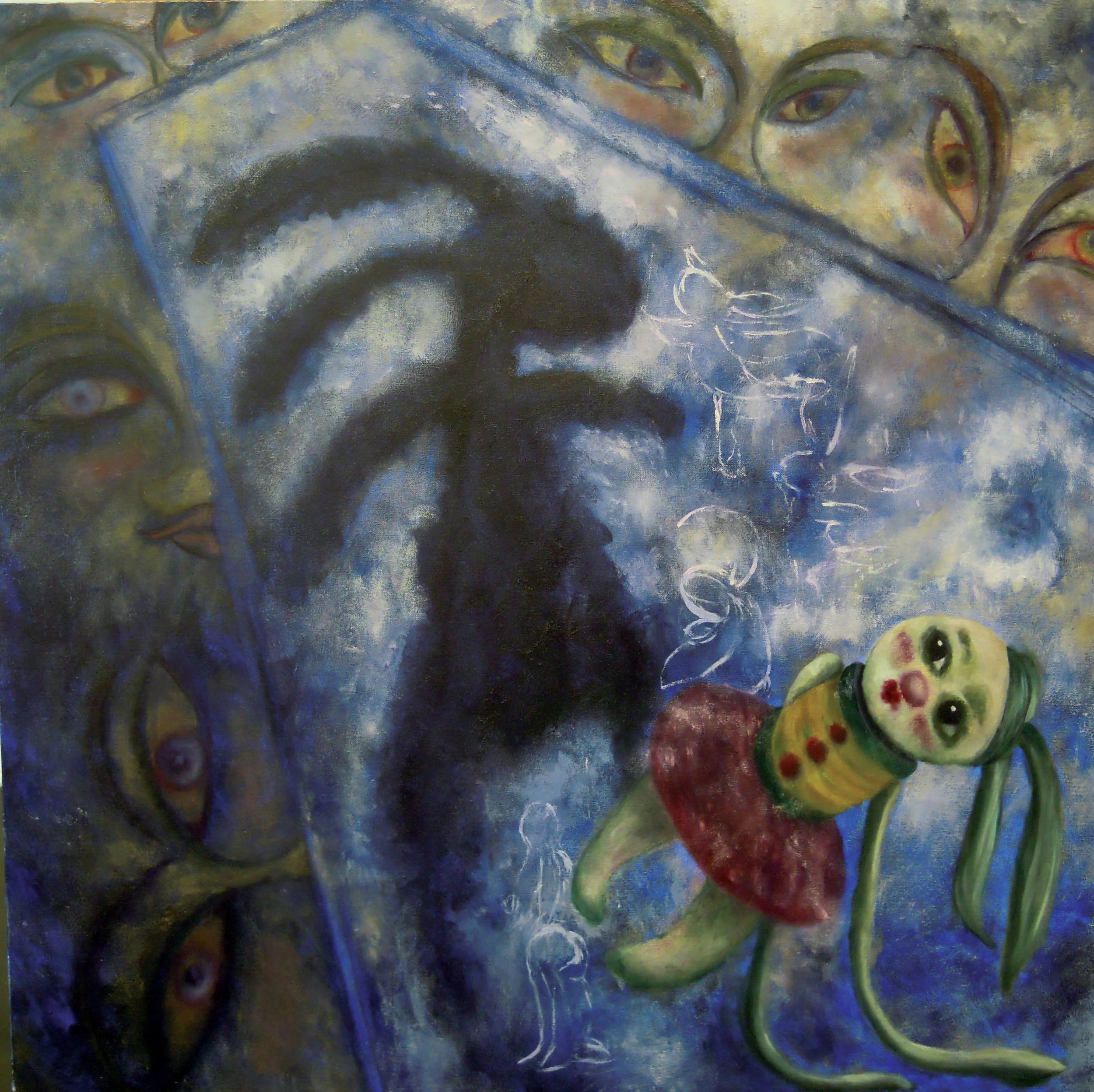   Perceiving the Future . May 2011. Oil Painting. 3&#39;x3&#39;. 