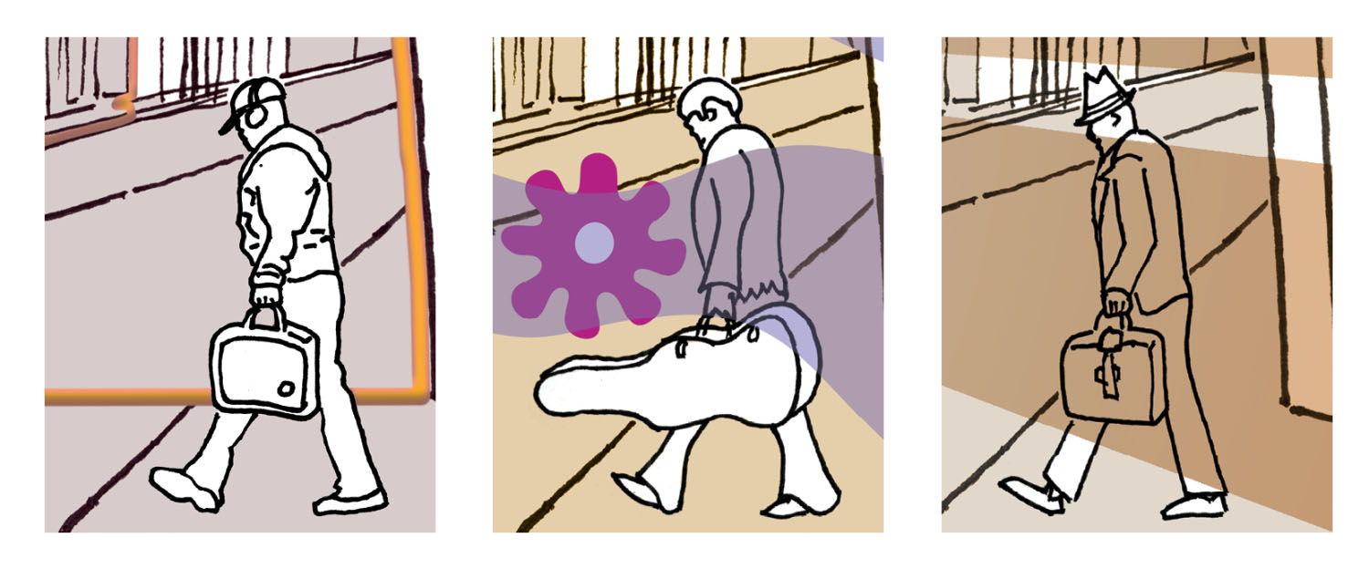 illustrations of pedestrians