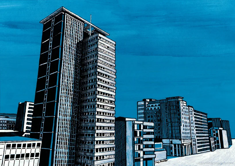 Illustration of Croydon skyline